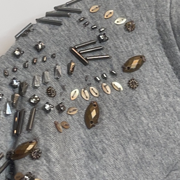 Zenergy by Chicos Gray Top Chico Size 2 L Large 12 - Picture 2 of 7